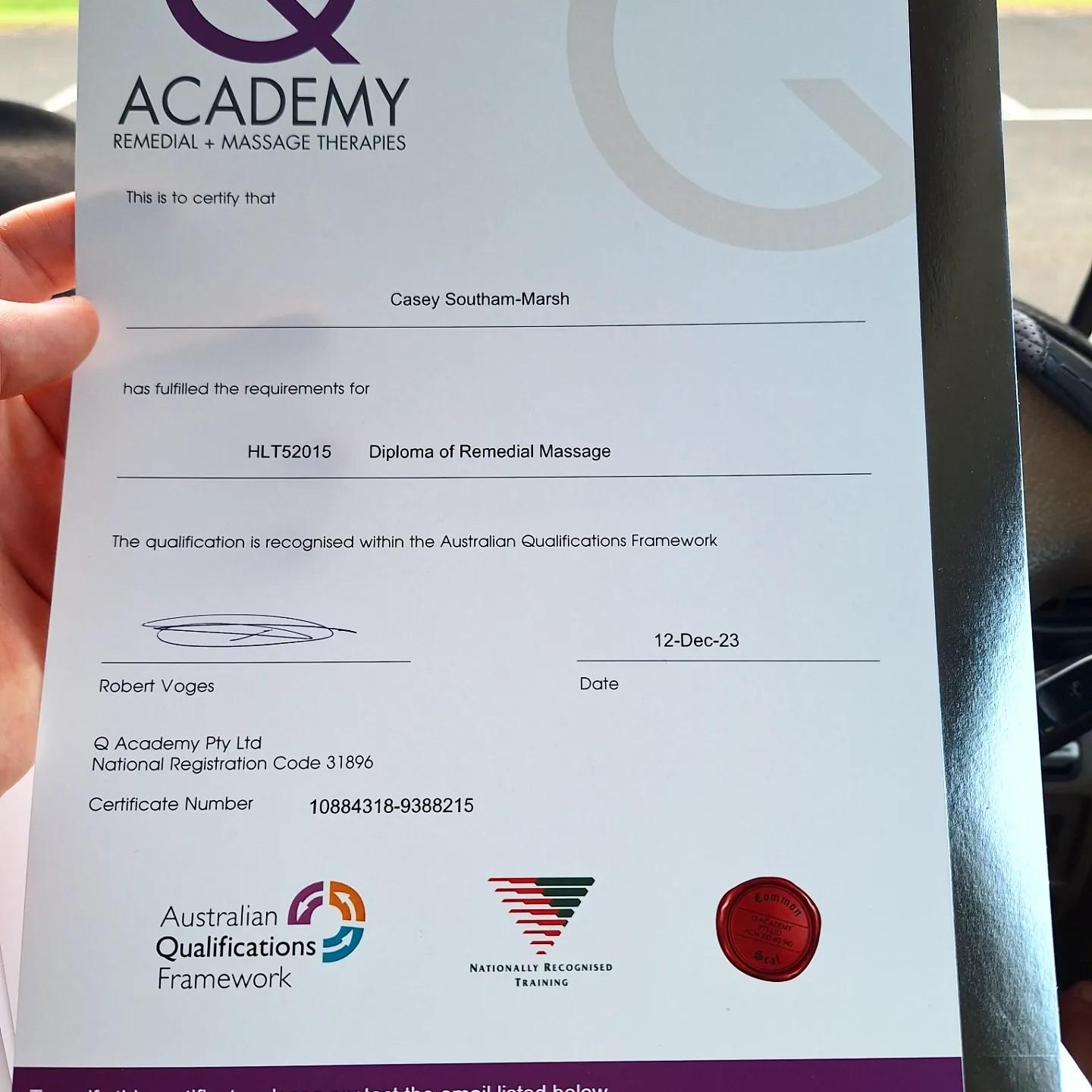 Diploma of Remedial Massage